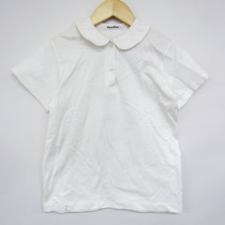 ファミリア(familiar)のファミリア ポロシャツ トップス 丸襟 半袖 コットン キッズ 女の子用 130サイズ ホワイト Familiar(Tシャツ/カットソー)