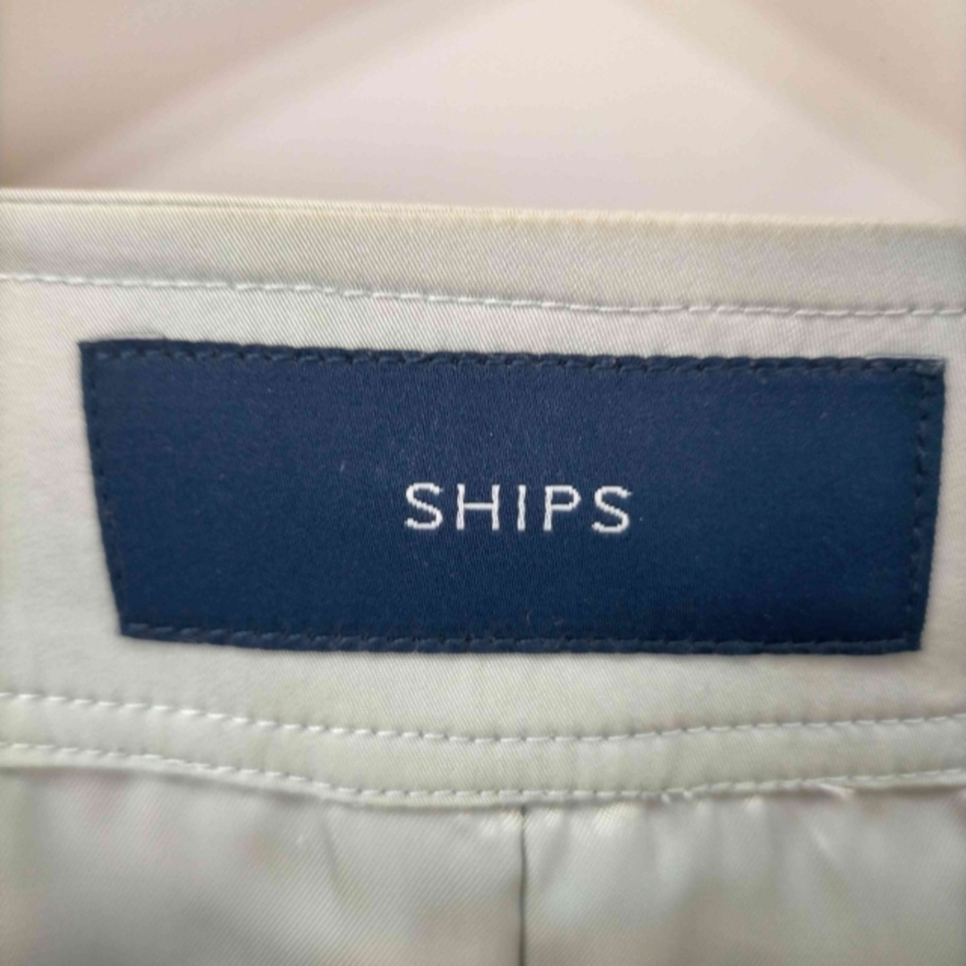 SHIPS(シップス)のSHIPS(シップス) 撥水加工ノーカラーコート ロング ジップアップ アウター レディースのジャケット/アウター(ノーカラージャケット)の商品写真