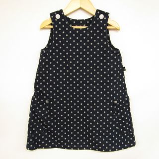 アニエスベー(agnes b.)のアニエスベー ワンピース トップス ノースリーブ ドット柄 キッズ 女の子用 4ansサイズ ブラック agnes b.(ワンピース)