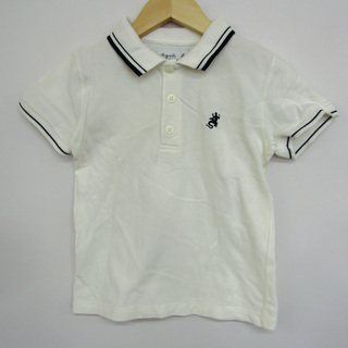 アニエスベー ポロシャツ トップス 半袖 ワンポイントロゴ キッズ 男の子用 6ANSサイズ ホワイト agnes b.