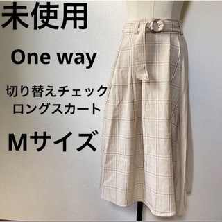 ワンウェイ(one*way)の◆One way ◆ ワンウェイ レディース　切り替えロングスカート　Mサイズ(ひざ丈スカート)