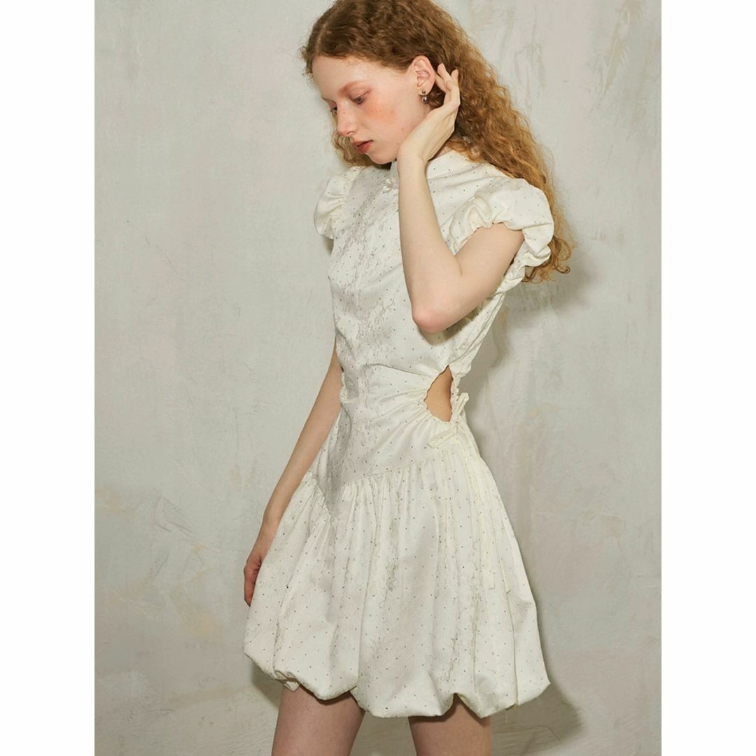 shushutong 24ss レース ロング ドレス ワンピース ホワイト shushutong 24ss レース ロング ドレス ワンピース ホワイト