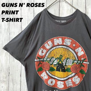 ミュージックティー(MUSIC TEE)のロックバンドTシャツ古着　GUNS N' ROSES ガンズロゴプリントTシャツ(Tシャツ/カットソー(半袖/袖なし))