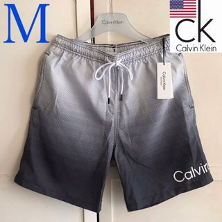 カルバンクライン(Calvin Klein)の【新品】カルバンクライン USA メンズ 水着 M 白黒 下着(水着)