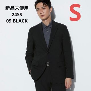 UNIQLO - 新品 ユニクロ 24SS 感動ジャケット2WAY ウールライク  ブラック S