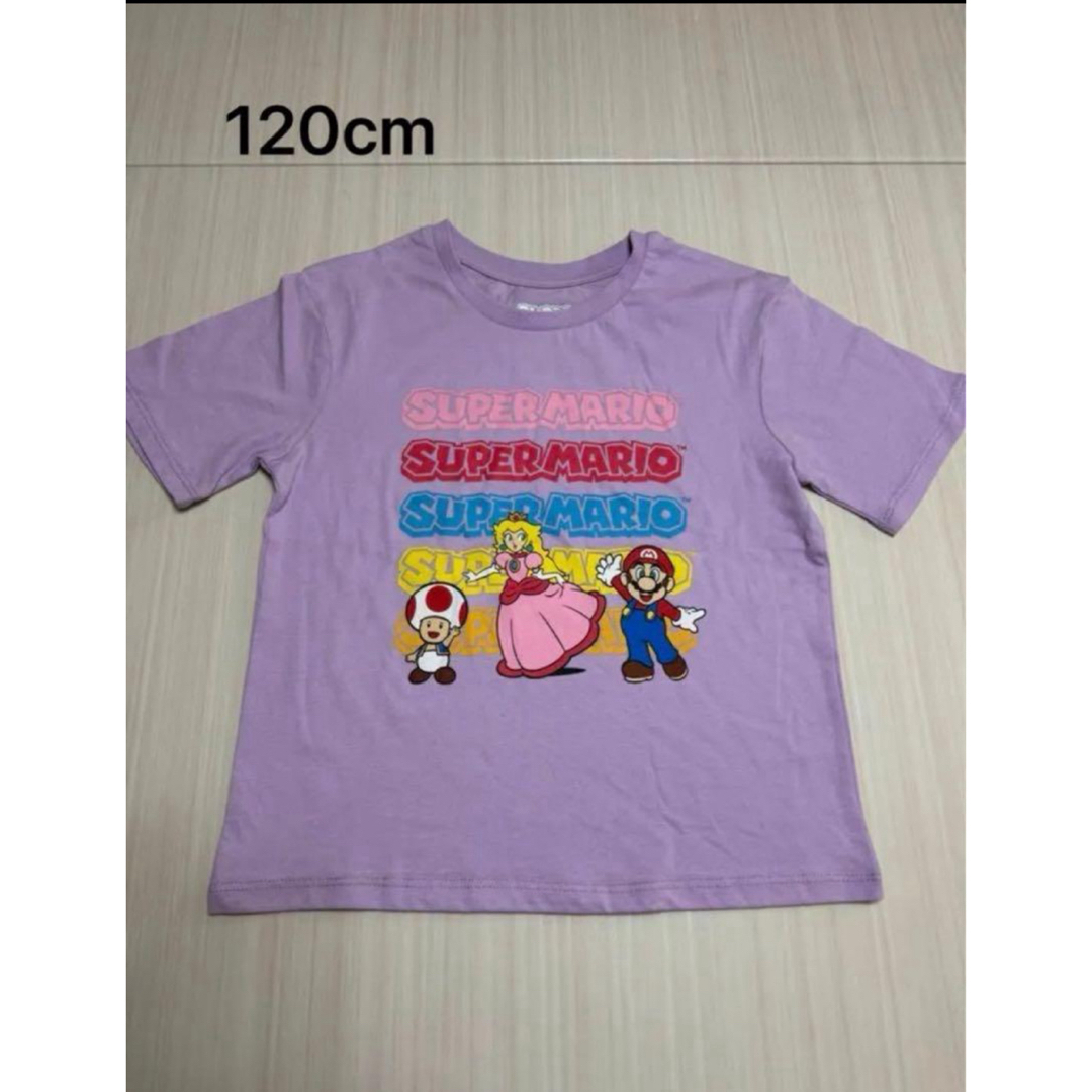 未使用　USJ スーパーマリオ　ピーチ姫　キノピオ　女の子半袖Tシャツ120cm キッズ/ベビー/マタニティのキッズ服女の子用(90cm~)(Tシャツ/カットソー)の商品写真