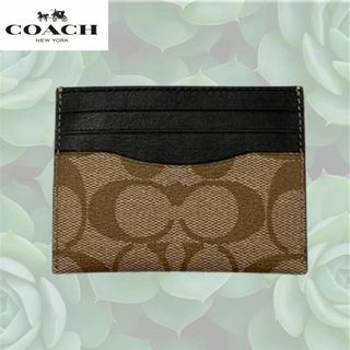 コーチ(COACH)のCOACH コーチ パスケース カードケース 名刺入れ チャコール×ブラック(名刺入れ/定期入れ)