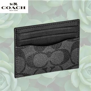 コーチ(COACH)のCOACH コーチ パスケース カードケース 名刺入れ チャコール×ブラック(名刺入れ/定期入れ)