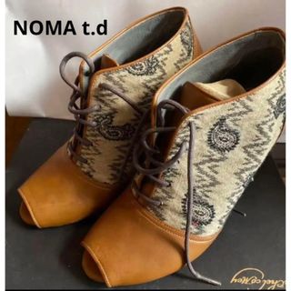 ノーマ(NŌMA)のNOMA t.d ブーティー　ネイティブ柄　ビームス　ジャーナル　ノーマ　古着(ブーティ)