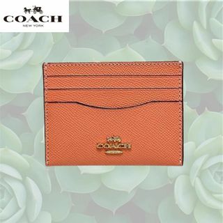 コーチ(COACH)のCOACH コーチ ID パスケース カードケース 名刺入れ ライトコーラル(名刺入れ/定期入れ)