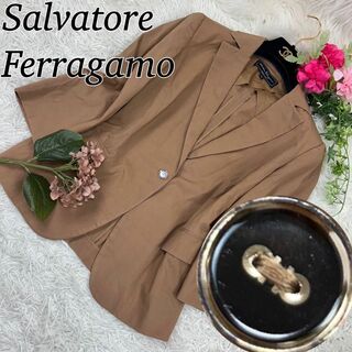 Salvatore Ferragamo - サルヴァトーレフェラガモ レディース テーラードジャケット ブラウン L 42