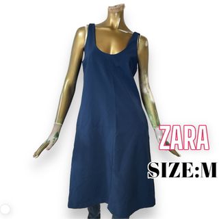 ザラ(ZARA)のZARA ♥ 大人綺麗 シンプル 無地 ミディ丈 タンク ワンピース(ひざ丈ワンピース)