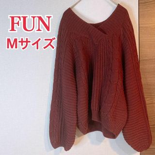 イング(INGNI)のFUN ファン ニット セーター トップス ボルドー Vネック Ｍサイズ(ニット/セーター)