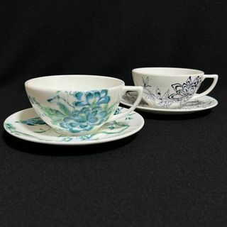 ウェッジウッド(WEDGWOOD)の【希少/未使用】ウェッジウッド　ジャスパーコンラン　カップ＆ソーサー　2客セット(食器)