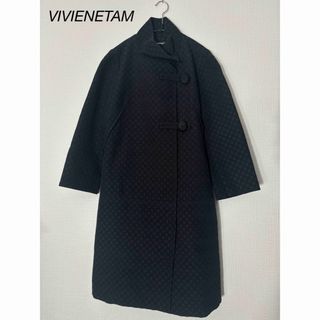 VIVIENNE TAM - ヴィヴィアンタム コート ブラック ドット柄 VIVIENETAM