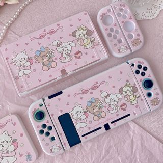 mikko 有機EL 分体式　Switch ケース 保護　カバー  ピンク(キャラクターグッズ)