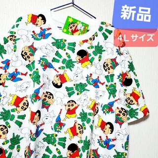 新品 クレヨンしんちゃん Tシャツ アクション仮面 シロ 野原しんのすけ 総柄