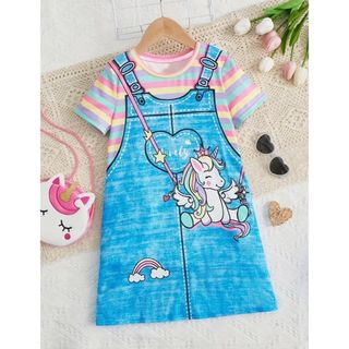 【新品未開封】女の子用　かわいいユニコーンの服！(ワンピース)