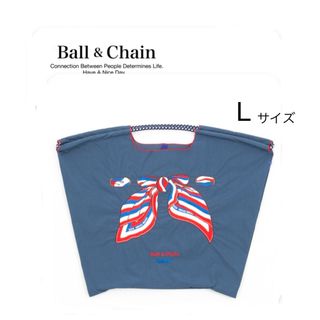 Ball&Chainスカーフ ネイビー L SAN HIDEAKI MIHARA(エコバッグ)