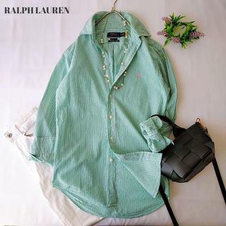 ラルフローレン(Ralph Lauren)のポロラルフローレン　☆美品　ストライプ　長袖シャツ　クラシックフィット　羽織(シャツ/ブラウス(長袖/七分))