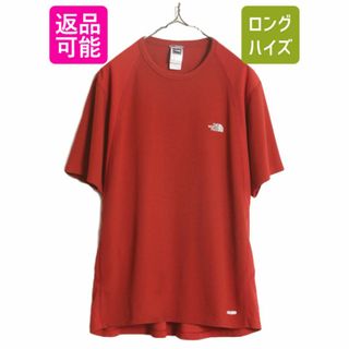 ザノースフェイス(THE NORTH FACE)のノースフェイス ストレッチ 半袖 Tシャツ メンズ XL 古着 The North Face vaperwick アウトドア ベースレイヤー 大きいサイズ ワンポイント(Tシャツ/カットソー(半袖/袖なし))