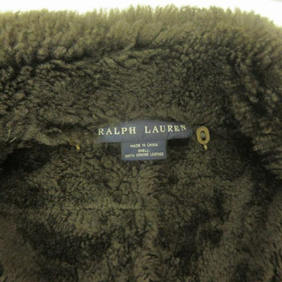 Ralph Lauren(ラルフローレン)のラルフローレン RALPH LAUREN ムートンコート 本革 茶 39 STK レディースのジャケット/アウター(その他)の商品写真
