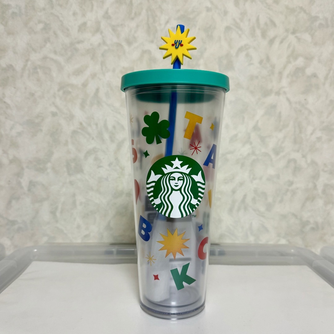 Starbucks Coffee(スターバックスコーヒー)のスターバックス コールドカップタンブラー ストロートッパー付き 韓国 インテリア/住まい/日用品のキッチン/食器(タンブラー)の商品写真