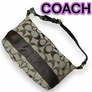 コーチ(COACH)の極美品　COACH　コーチ　シグネチャー　ホーボー　ハンドバッグ　キャンバス(ハンドバッグ)