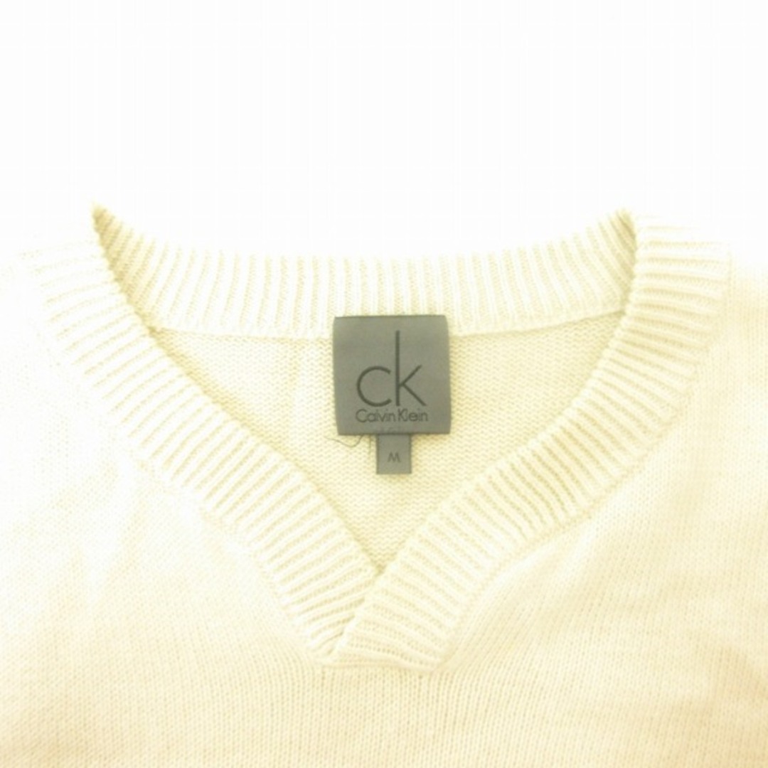 ck Calvin Klein(シーケーカルバンクライン)のカルバンクラインシーケー リネン ニット セーター ベージュ M メンズのトップス(ニット/セーター)の商品写真