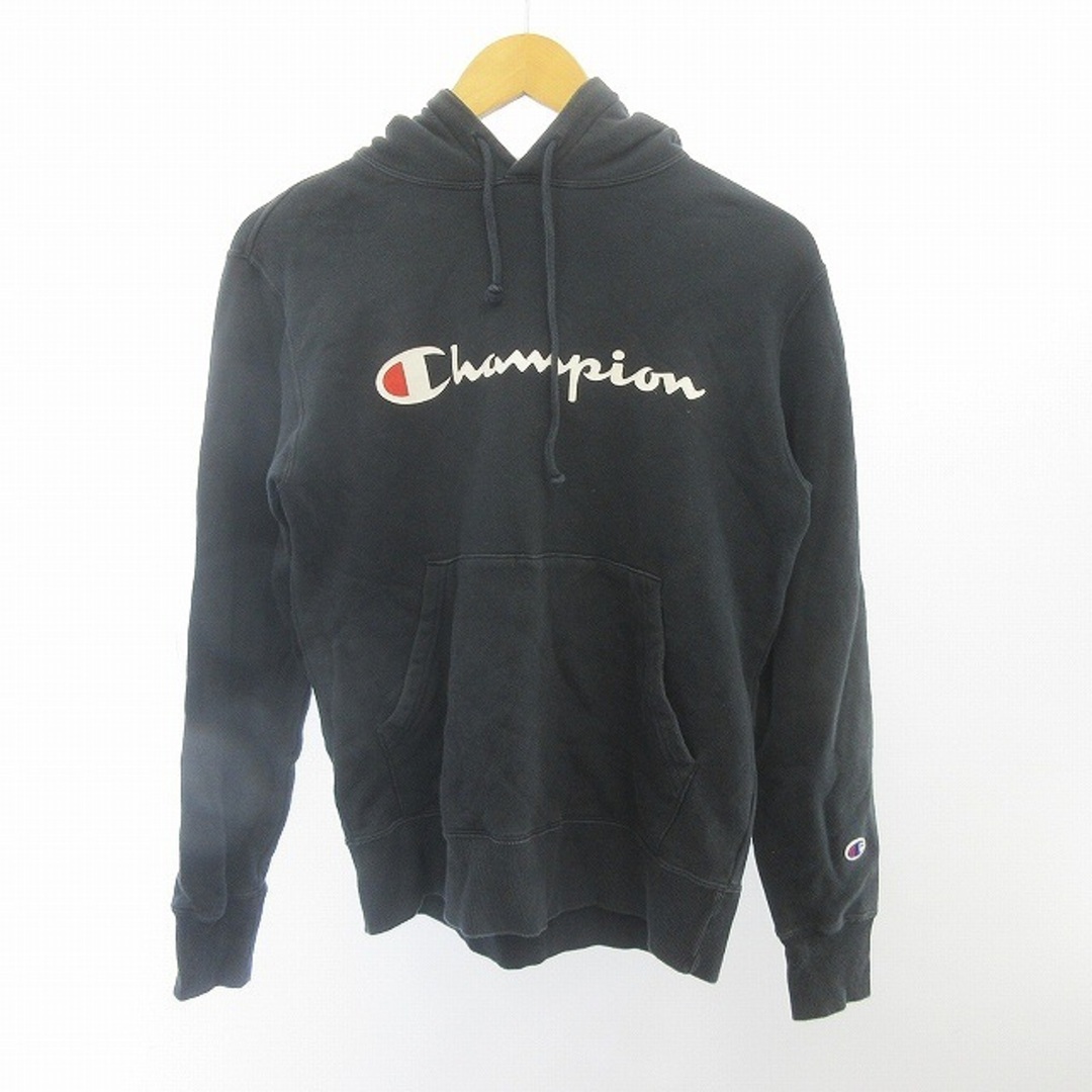 Champion(チャンピオン)のチャンピオン パーカー フーディー 刺繍 ロゴプリント ネイビー M ■GY06 レディースのトップス(パーカー)の商品写真