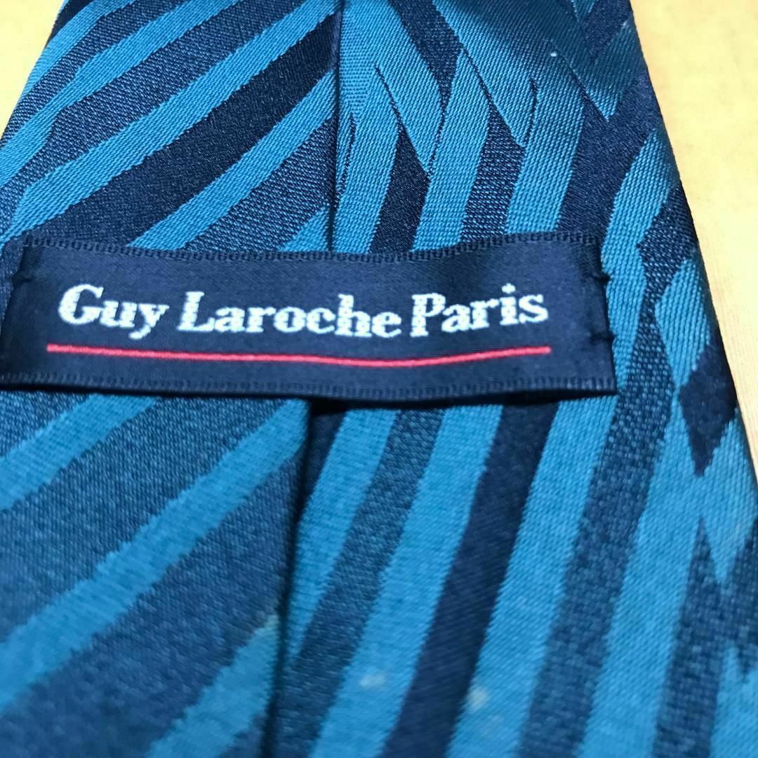 Guy Laroche(ギラロッシュ)の★ ギラロッシュ★ ブランド ネクタイ シルク 日本製 ストライプ 萌黄色 メンズのファッション小物(ネクタイ)の商品写真