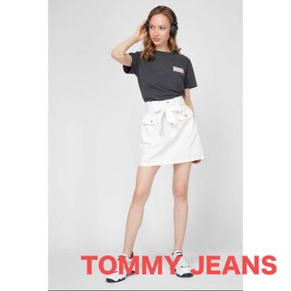 トミージーンズ(TOMMY JEANS)のTOMMY JEANS トミージーンズ ミニスカートリボン(ミニワンピース)