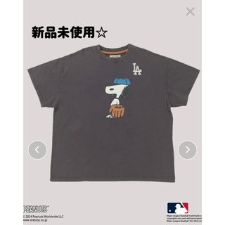 ダブルネーム(DOUBLE NAME)のMLB×PEANUTSコラボ　BIG TEE ユニセックス(Tシャツ/カットソー(半袖/袖なし))