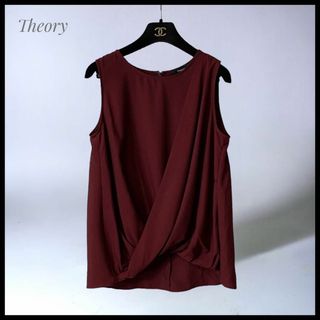 theory - 【Theory】 タグ付き  OVERLAP TOP   カシュクール風ブラウス