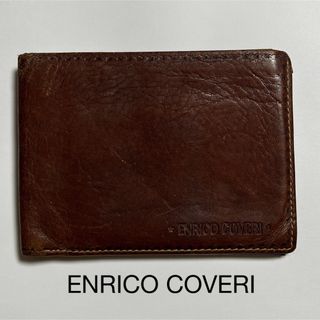 エンリココベリ(ENRICO COVERI)のENRICO COVERI 牛革 二つ折り財布 ブラウン(折り財布)