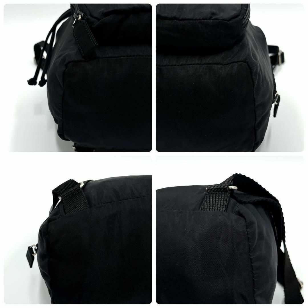 PRADA(プラダ)の✨美品✨プラダ リュック バックパック 三角プレート 巾着 ナイロン ブラック レディースのバッグ(リュック/バックパック)の商品写真