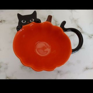 スターバックス(Starbucks)のスタバ　ハロウィン　ボウルパンプキン　黒猫　2021(食器)