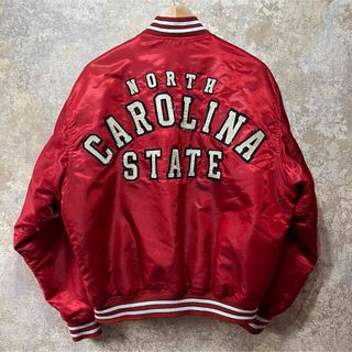 ヴィンテージ(VINTAGE)の90s U.S.COLLEGE NCSU ワッペン スタジャン ノースカロライナ(スタジャン)