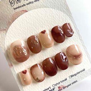 【現品】ボンボンショコラ🍫♥️ハートニュアンスネイル