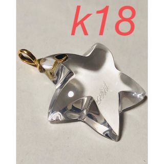 Baccarat - バカラ クリスタルガラス　k18ネックレストップ