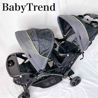 Baby Trend - 【美品】ベビートレンド 2人乗り ベビーカー ドリンクホルダー 折りたたみ