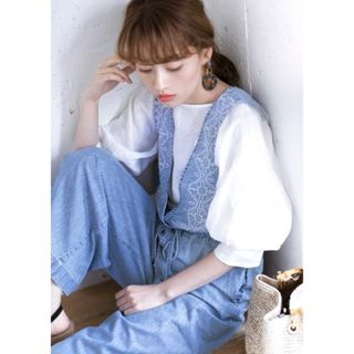 アーバンリサーチサニーレーベル(URBAN RESEARCH SONNY LABEL)のサニーレーベル ◆ 刺繍オールインワン(オールインワン)