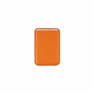 iPhone  MagSafe対応 磁気内蔵カード収納 カードケース オレンジ(その他)