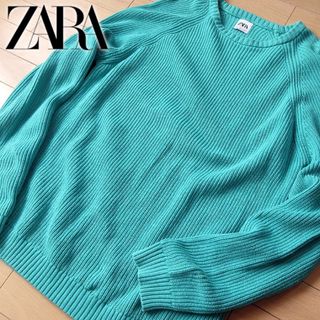 美品 (EUR)L ザラ ZARA メンズ ニット グリーン