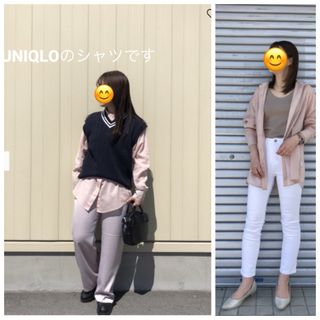 ユニクロ(UNIQLO)のUNIQLO シアーバンドカラーシャツ　Lサイズ(シャツ/ブラウス(長袖/七分))