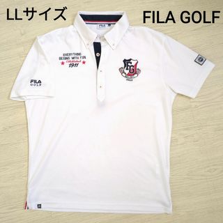FILA GOLF　フィラゴルフ　メンズ　ポロシャツ　LLサイズ　ホワイト　白