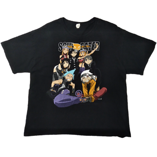 古着　00s　ソウルイーター　Tシャツ　XLサイズ　黒　アニメTシャツ　海外 *(Tシャツ/カットソー(半袖/袖なし))