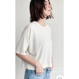 フレームワーク(FRAMeWORK)の新品　FRAMeWORK ICE COTTON クロップドTOPS(Tシャツ(半袖/袖なし))