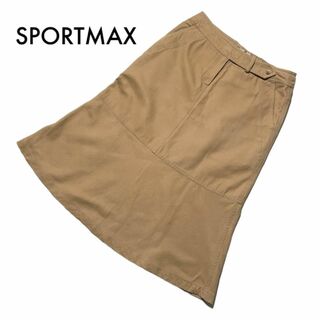 スポーツマックス(SPORTMAX（MAX MARA）)のイタリア製 スポーツマックス ロングスカート ベージュ コットン M 38 春夏(ロングスカート)