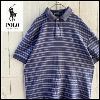 ポロラルフローレン(POLO RALPH LAUREN)のポロラルフローレン ポロシャツ 90s 古着 ボーダー (M～Lサイズ相当)(ポロシャツ)